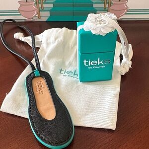 Tieks bag, charm and mini Tieks box from the advent collection